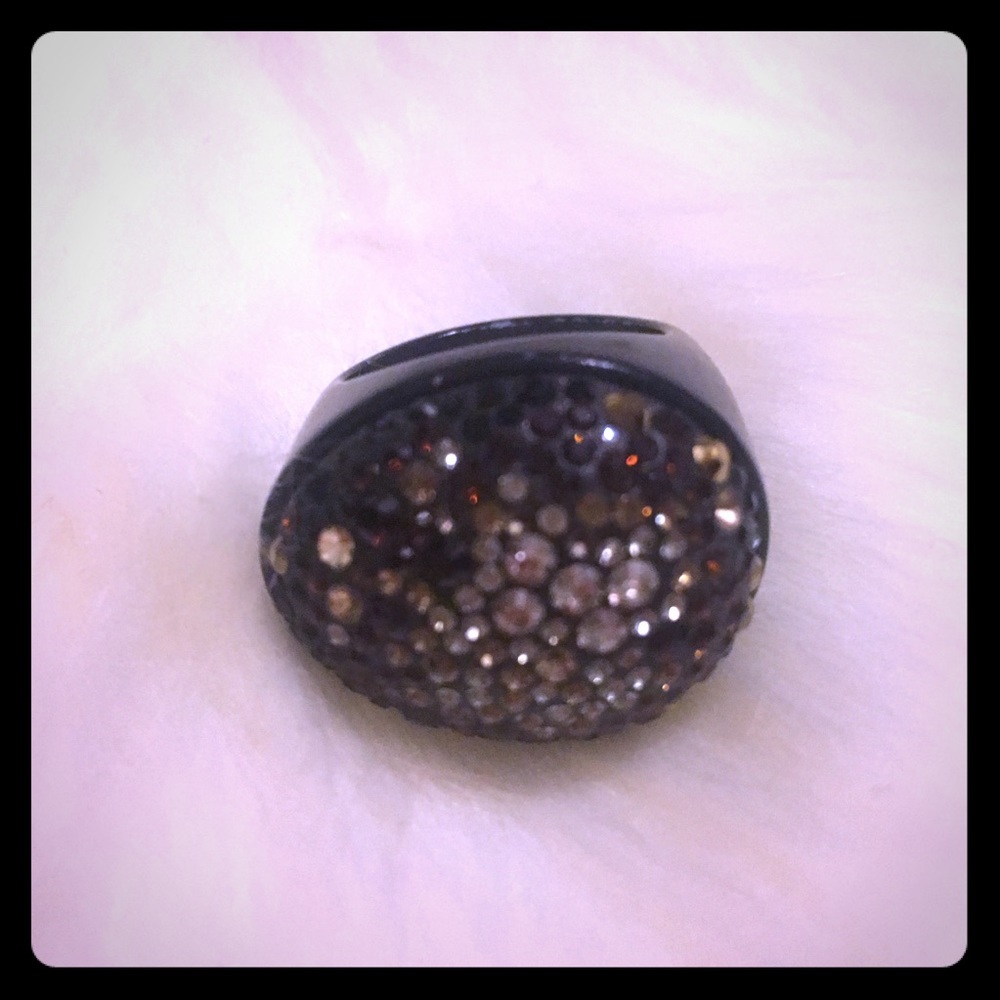 Swarovski Crystal Chocolate Dome Ring💍💍💍